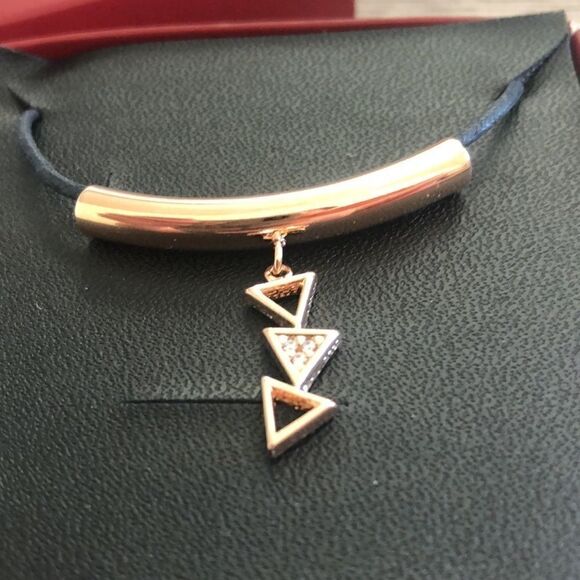 CHOKER SIGNS ZIRCONIA + ROSÉ GOLD PLATED - Picture 9 of 10